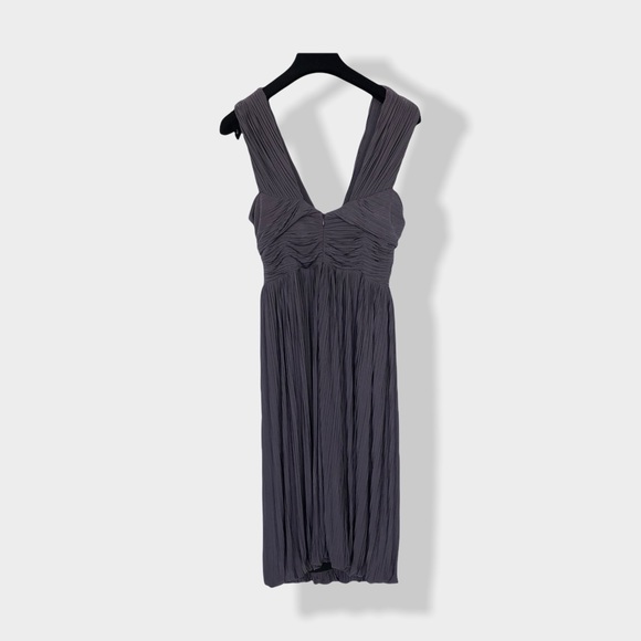 Burberry Prorsum plisse midi bustier dress S